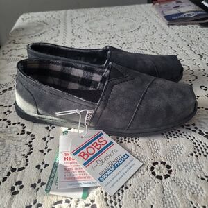 Skechers BOBS Women's Charcoal Slip-On Flats